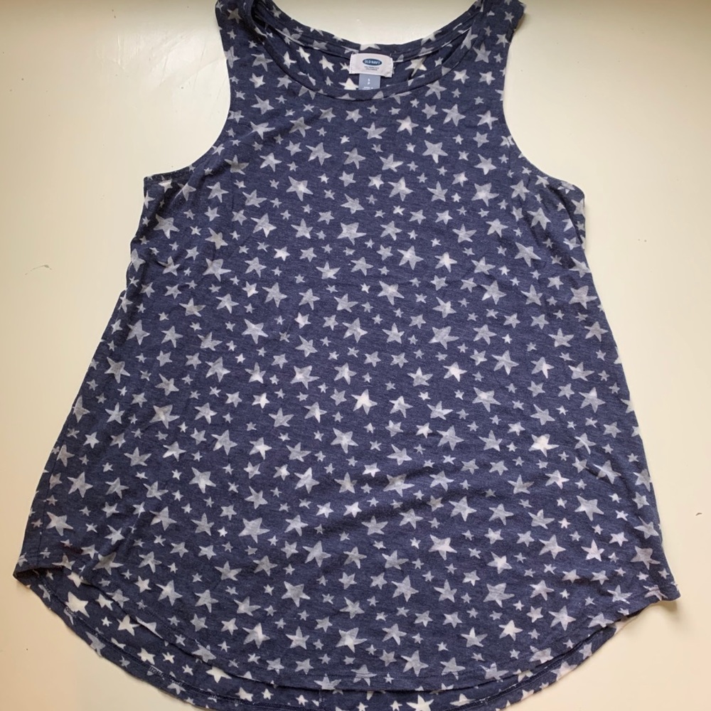 Old Navy Flowy blue star tank top